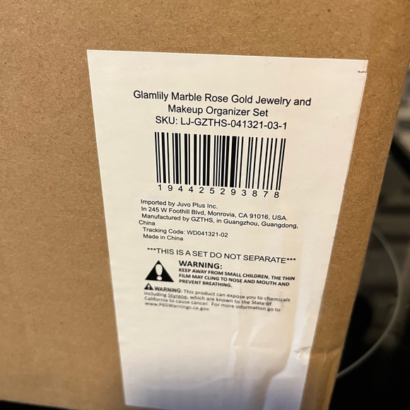 NEW IN BOX Marble Rose Gold Jewelry and Make-up Organizer - Picture 4 of 4